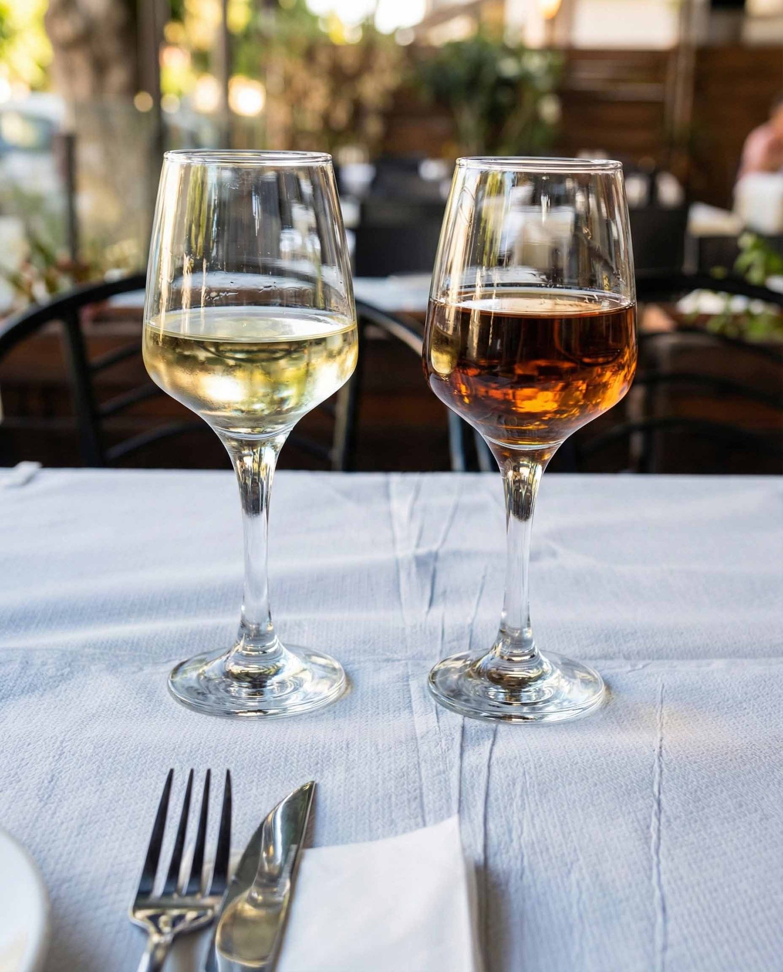 Glass of wine at the taverna